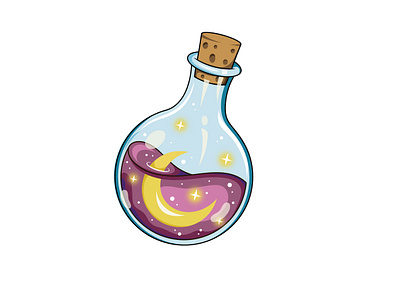 Elixir elixir graphic design illustrator moon илюстрация