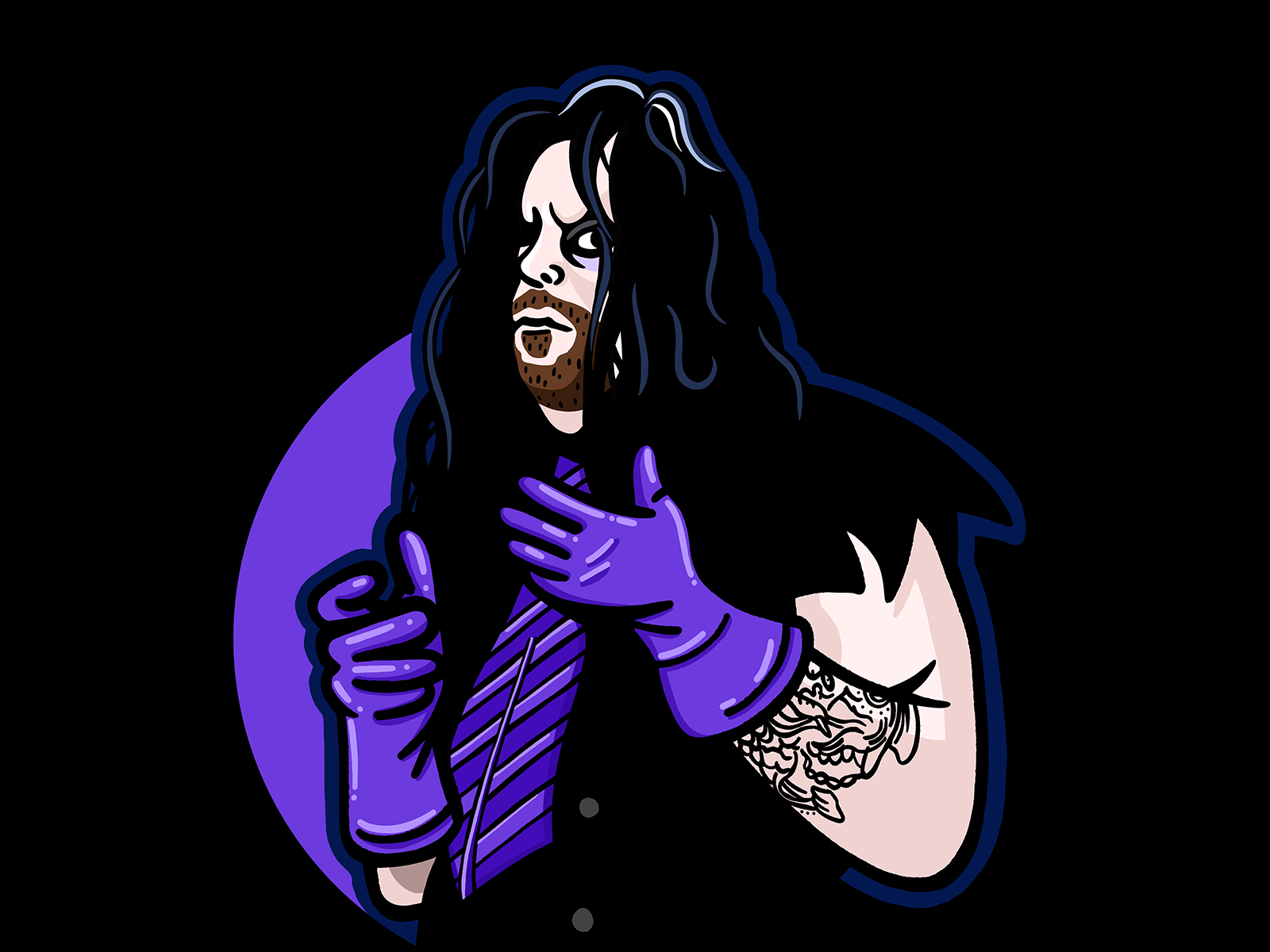 The Phenom 90s big evil cartoon champion character character design concept deadman design entertainment illustration muscles sports the phenom undertaker vector wrestlemania wrestler wrestling wwe