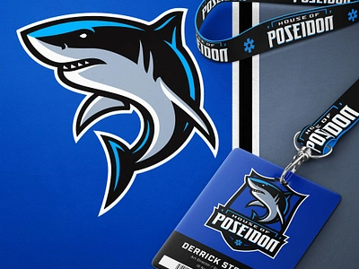 Shark mascot logo | ISN Nice House of Poseidon branding dasedesigns esports illustration isn nice mascot mascot logo nice france shark shark logo sharks sports sports logo