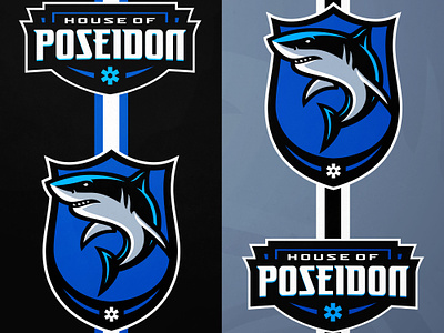 Shark Badge logo | ISN Nice House of Poseidon branding dasedesigns design esports gaming illustration mascot mascot logo shark shark logo sharks sports identity sports logo