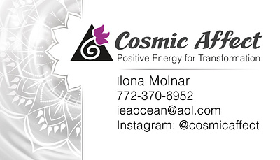 Cosmic Affect Business Card branding graphic design logo