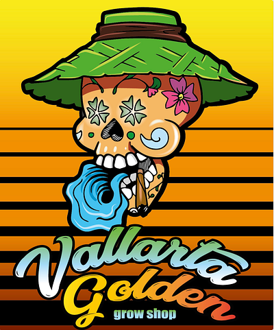 Vallarta grow shop branding graphic design logo
