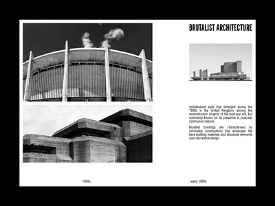 Brutalist architecture / Editorial layout, pt. 2 design editorial figma grid layout poster swiss typography ui ui design user interface web web design