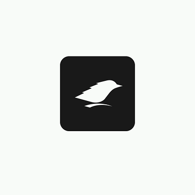 Bird Icon. app logo bird bird app icon logo nature sounds negative space logo