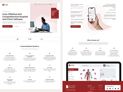 Ksatria website redesign app app design figma graphic design hero section hospital hospital app landing page medical systems medical website medics moodboards product design products ui uiux web app web design webpage design website design