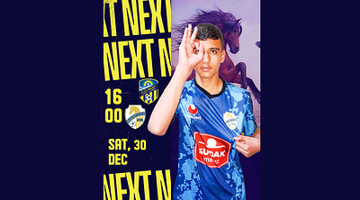 Football Match Poster designer football game graphic design line up photoshop poster soccer