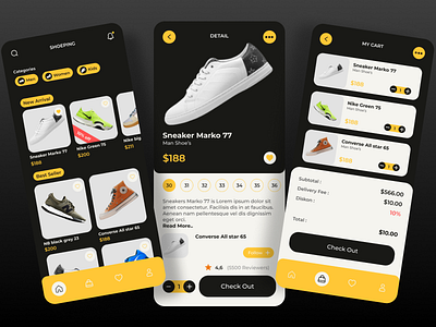 Shoeping mobile app app branding design figma graphic design illustration logo mobile prototype shoe typography uiux ux whimsical