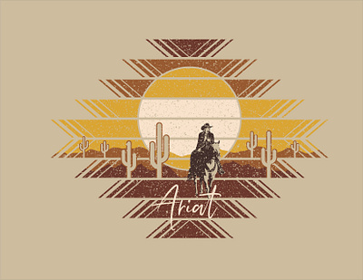 Durango Desert cactus graphic design horse illustration southwest tee shirt