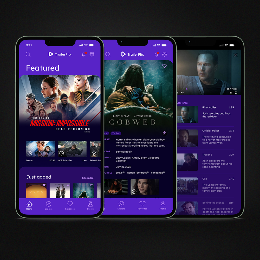 Movie trailer app design by Angelo Vergara on Dribbble