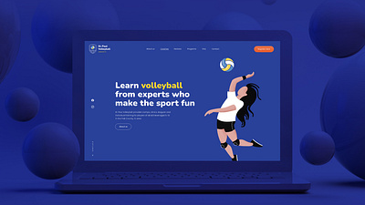 St.Paul Volleyball branding digital art illustration mobile ui user interface ux volleyball volleyball school web design website