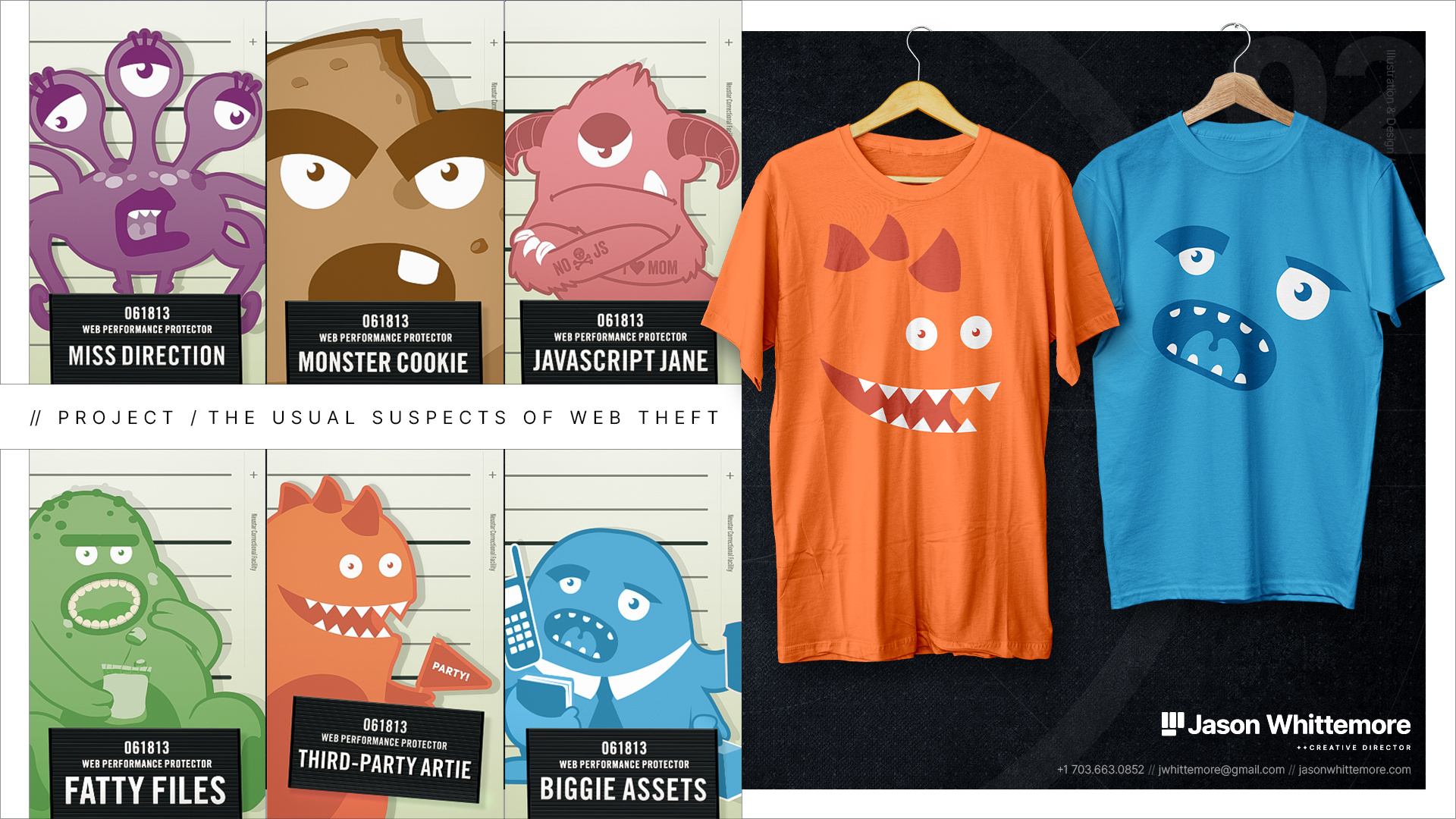 Web Theft Monsters art direction corporate design illustration