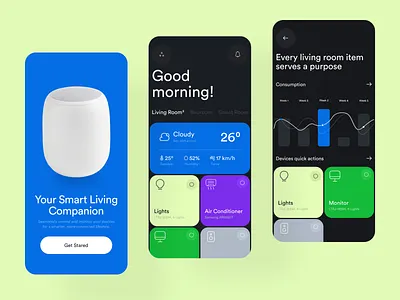 Smart Home App app design automation control home automation innovation mobile saas smart device smart home smart home app ui ux