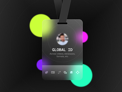 Skeumorphic ID Card Design card dark dark mode design glass grain graphic design icon id id card illustration lanyard modal pass product skeuomorphic skeuomorphism ui vector