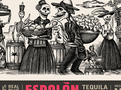 Espolon Tequila Packaging Illustrations by Steven Noble artwork branding design engraving espolon tequila etching illustration line art linocut scratchboard steven noble woodcut