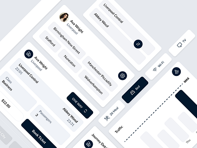 Travel Booking App Components app booking booking app branding components design graphic design illustration menu travel app travelling apps ui ux vector
