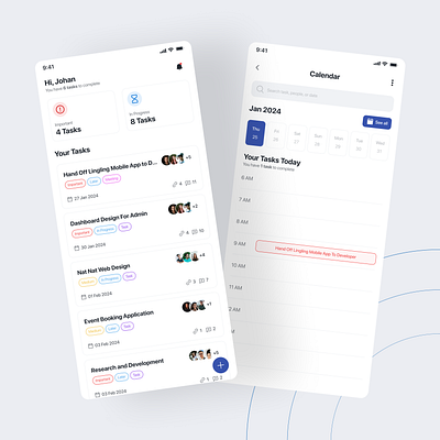 Task Management Mobile App. figma mobile app task management ui uiux user interface