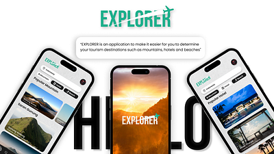 "EXPLORER" UI APP Travel Design app beach design explorer figma hotel idn boarding school mountain student traveler traveling ui ui app