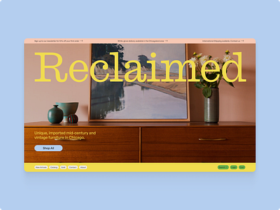 Reclaimed Luxury Chicago – Hero Redesign Concept design herosection ui webdesign website
