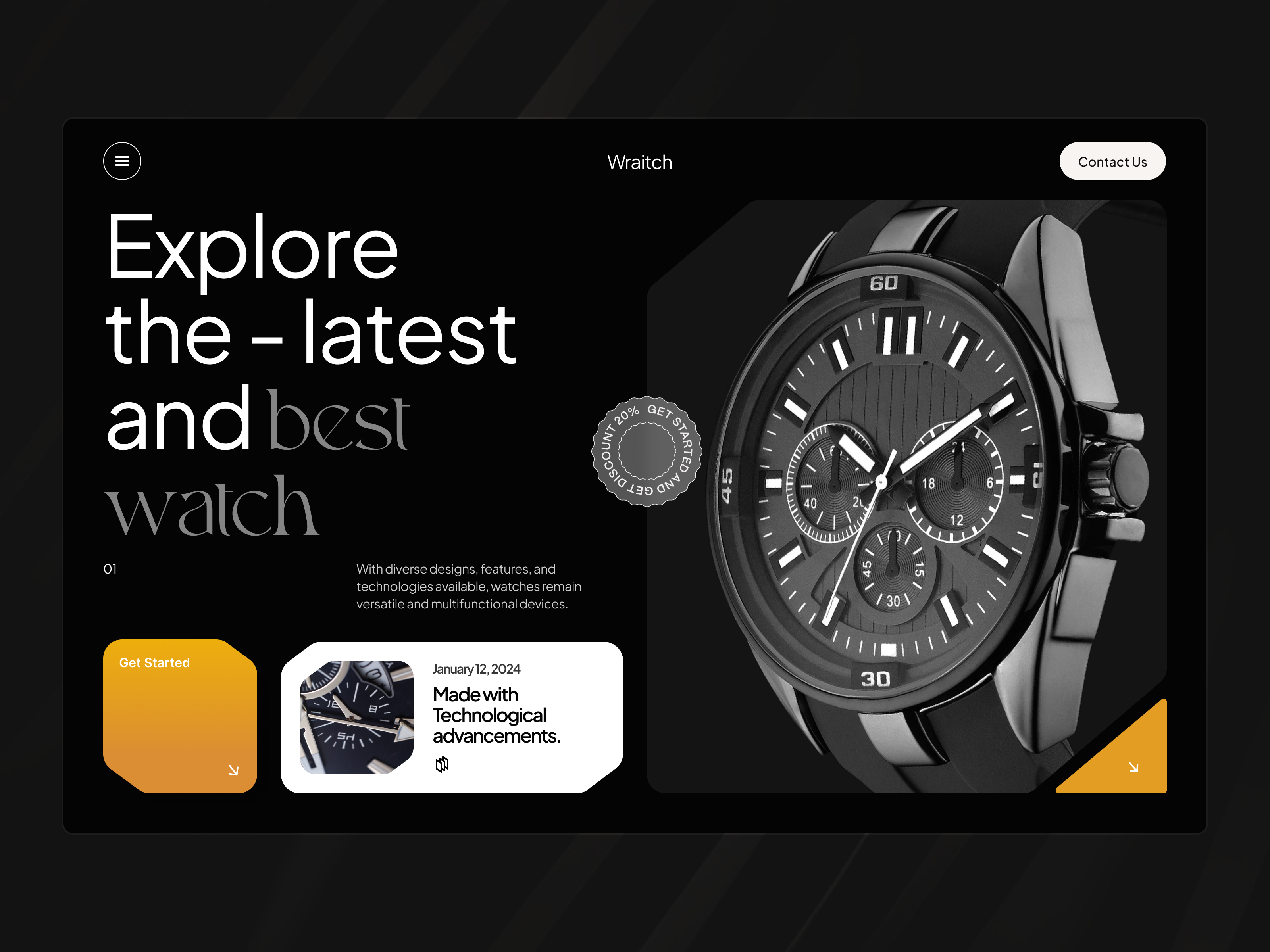 Watch Store Website - Wraitch design expensive watch hero section illustration luxury luxury website rolex shop page ui ui website user interface ux watch shop watch ui web design webshop website