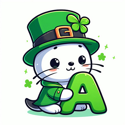 A Vector Illustration Of A St. Patrick’s Day Alphabet 3d animation bing branding design graphic design illustration logo merch by amazon midjourney motion graphics playground typography ui vector