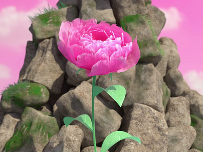 Soft Power p.2 3d aftereffects animation butterfly c4d cinema4d design flower fluid illustration landscape liquid morphing motion graphics simulation stones surreal