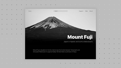 Mt. Fuji website web design canva figma graphic design ui uiux webdesign webdev
