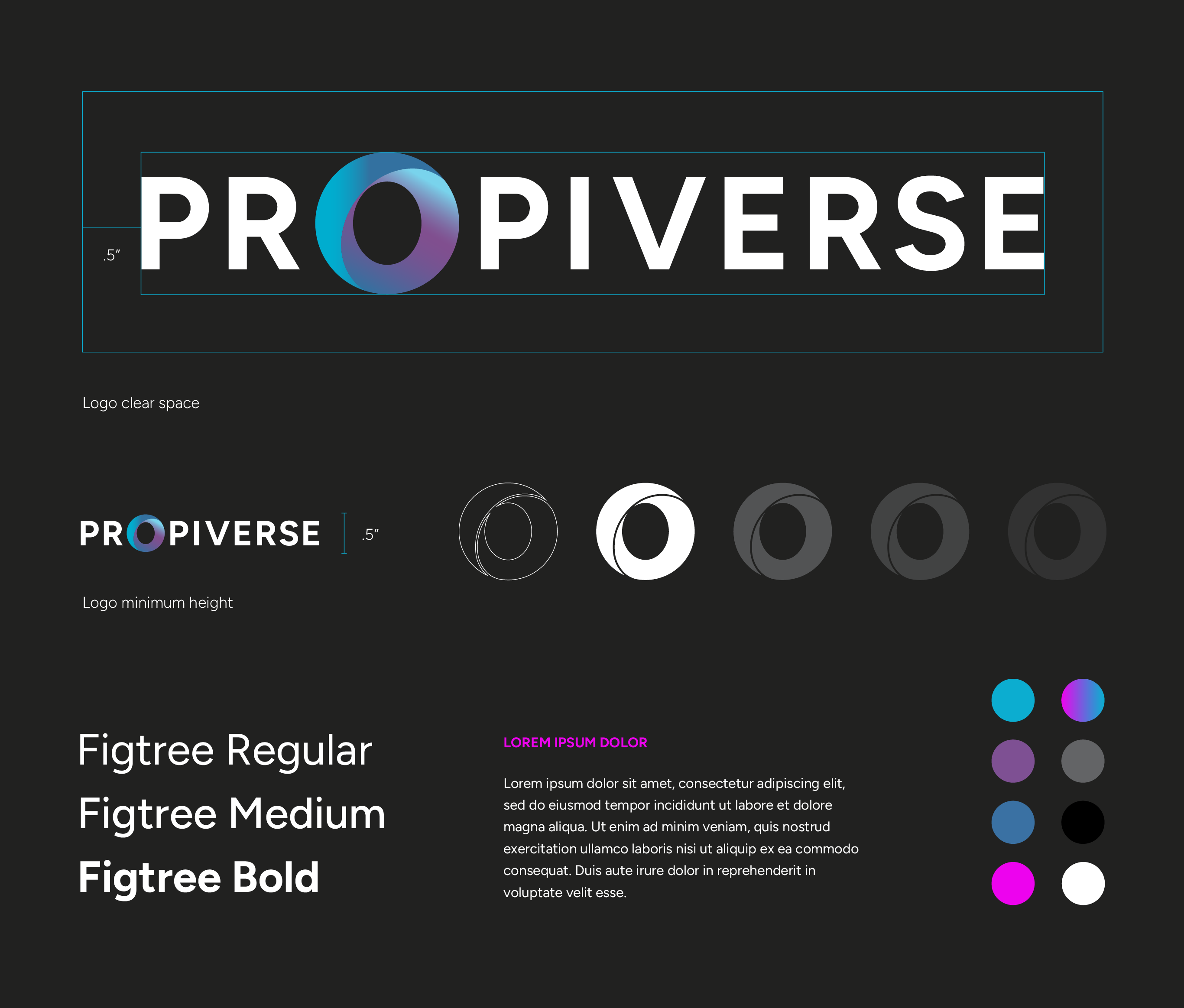 Propiverse Brand Guides branding design gradient graphic design web3