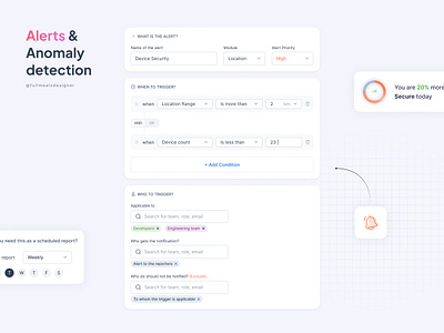 Alerts & Anomaly Detection alerts configuration anamoly detection conditional configuration ui design