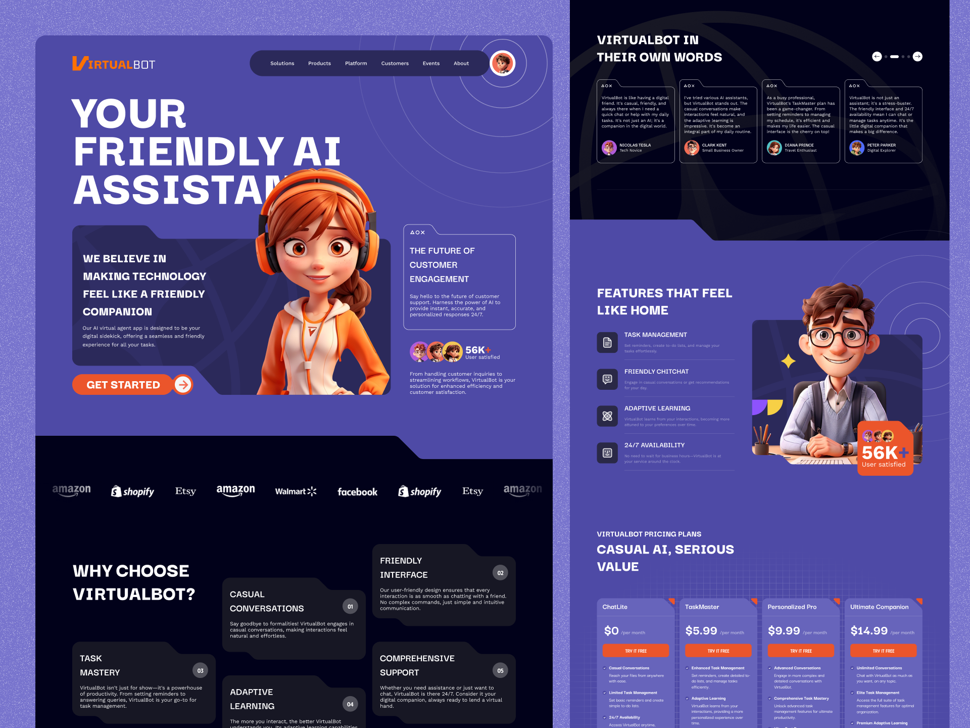 Example of Modern Minimalist Landing Page Design