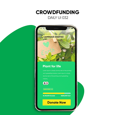 Crowdfunding #DailyUI#032 app branding challenge dailyui design donate fund graphic design graphicdesigner illustration logo mobiledesign mockup typography ui uidesigner uiux ux vector webdesign