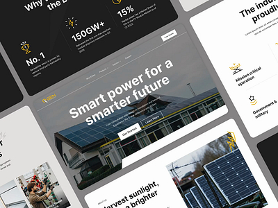 Solar Agency Website clean energy clear creative minimal energy environment green energy landing page modern solar solar energy solar panel solar power solar system solar website sustainable ui ux