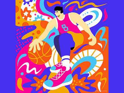 Basketball basketball illustration man player sports