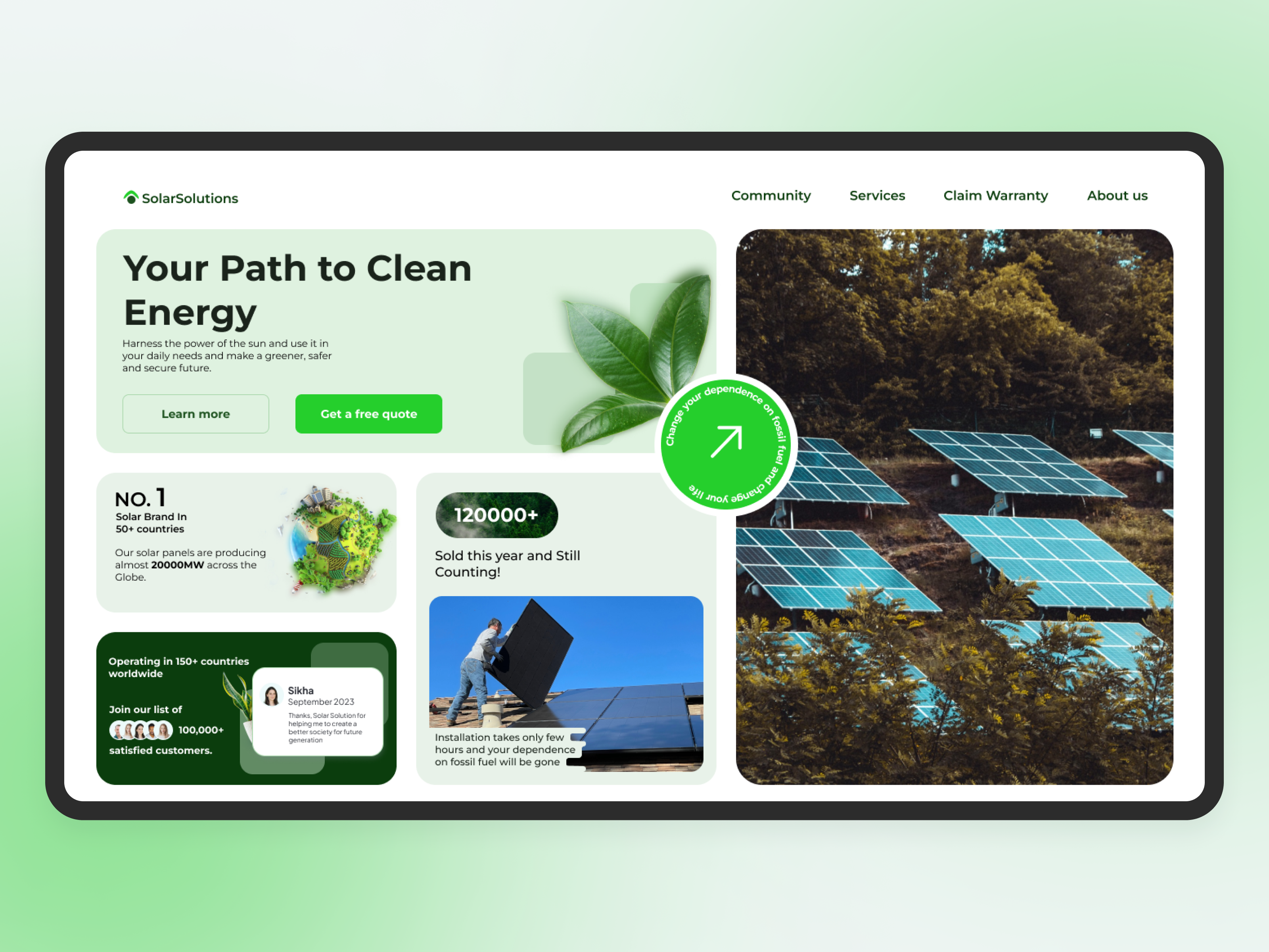 Example of Conversion Focused Landing Page Design
