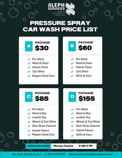 Mobile Car Wash/Spa Brochure/Flyer for a Client adobe illustrator advertisement branding brochure canva design flyer graphic graphic design illustration logo typography ui ux vector