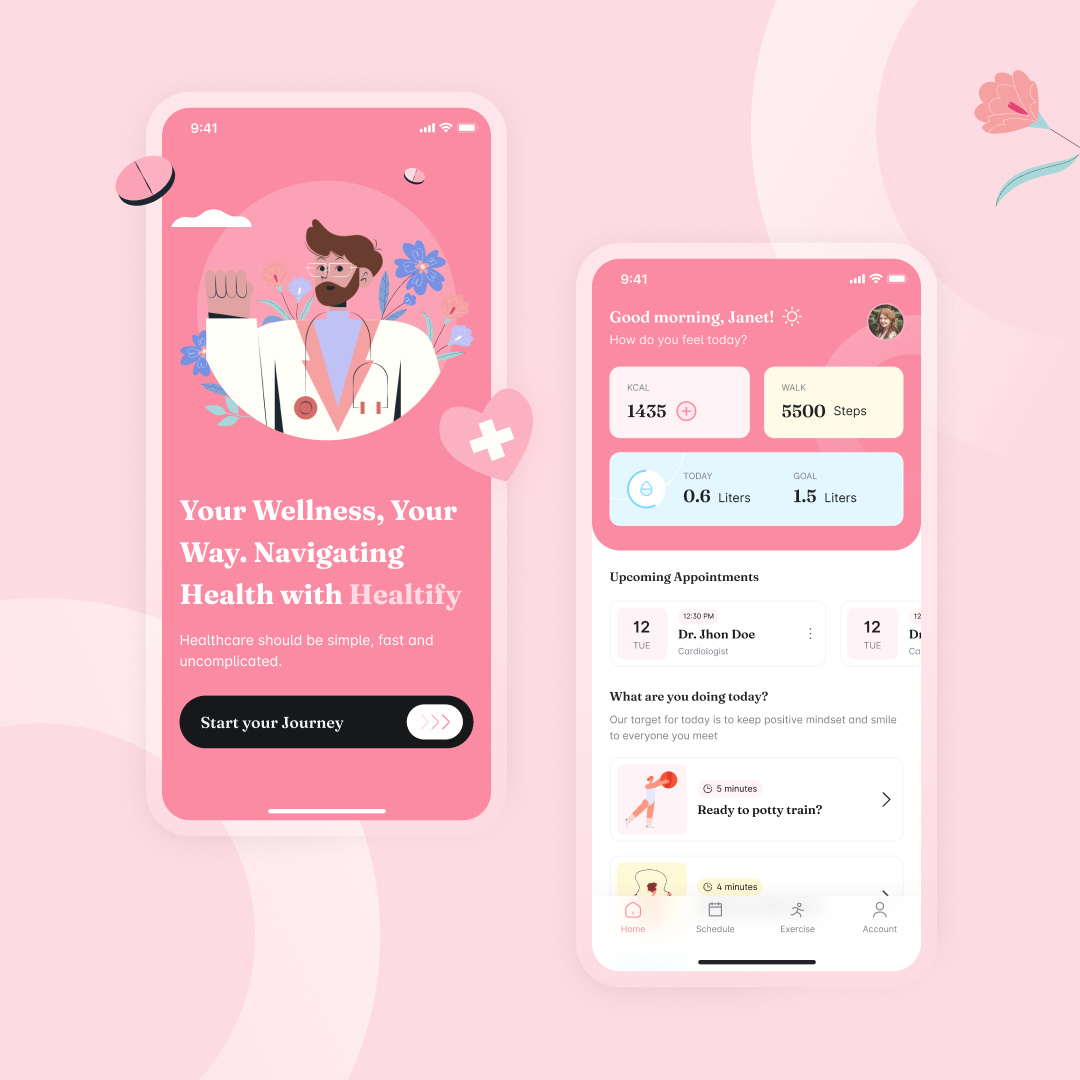 Healthcare Mobile App ui