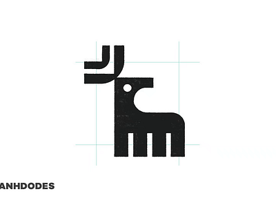 Minimal Deer Silhouette logomark design process cre: @anhdodes 3d animation branding design graphic design illustration logo logo design logo designer logoadoni logodesign minima animal logo minimal deer logo minimalist logo minimalist logo design motion graphics ui