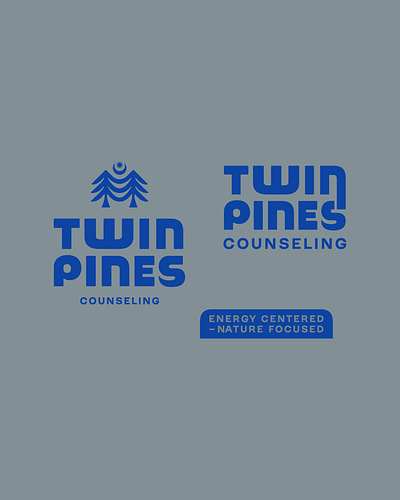 Twin Pines Counseling Mini Logo Suite brand brand identity brand identity design branding branding design logo suite moon logo nature nature inspired logo therapist logo tree logo
