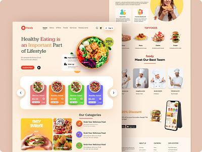 Food Website design interface product service startup ui ux web website