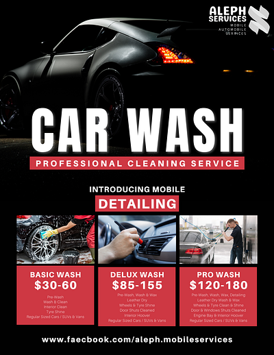 Mobile Car Wash/Spa Brochure/Flyer for a Client adobe adobe illustrator advertisement branding canva design graphic graphic design illustration logo marketing vector