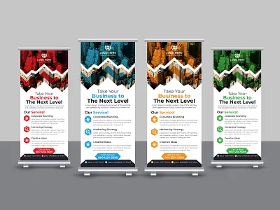 Corporate Business Marketing Roll Up Banner Design advertisement banner branding business corporate creative design display graphic design marketing modern pop up banner presentation print template pull up banner retractable banner roll up roll up banner stationery x banner