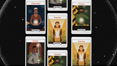 Futuristic Tarot X Andressa Meissner cards games graphic interiors tarot