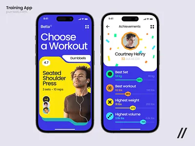 Fitness Mobile App android app app interaction dashboard design design ui fitness interface ios mobile mobile app mobile ui product design sport tracker ui ux workout
