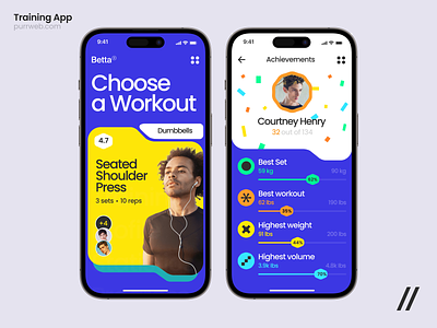 Fitness Mobile App android app app interaction dashboard design design ui fitness interface ios mobile mobile app mobile ui product design sport tracker ui ux workout