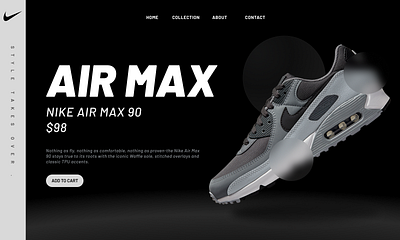 Nike Shoe Product Page Design design figma graphic design ui ux