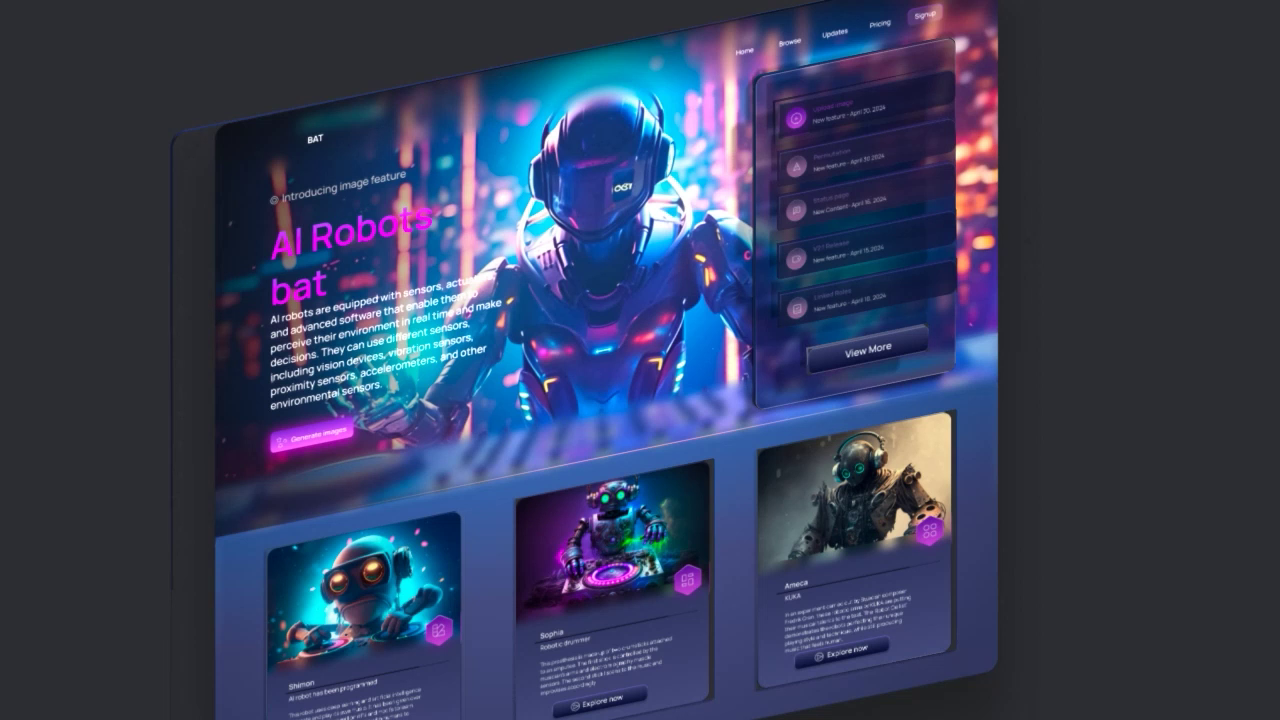 AI Robot Website SPlINE by Magimai Immanuvel nixen Francis on Dribbble