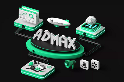 ADMAX LOGO 3D ANIMATION 3d 3d animation 3d art 3d branding 3d design 3d modelling admax ai animation dashboard illustration integration isometric saas tech technology