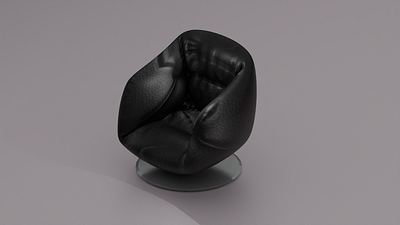 3D chair with a bean bag chair concept 3d