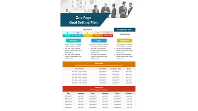 One Page Goal Setting Plan PowerPoint Template creative powerpoint templates kridha graphics powerpoint design powerpoint presentation powerpoint presentation slides powerpoint templates presentation design presentation template