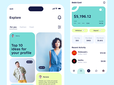 Lifestyle Finance App Design @ Flagship 3d app design bank bank app banking app banking app design branding clean design debit card design figma lifestyle logo mobile online banking send money shopping ui ux