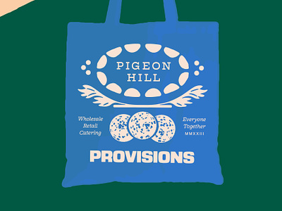 Blue Tote illustration lettering typography